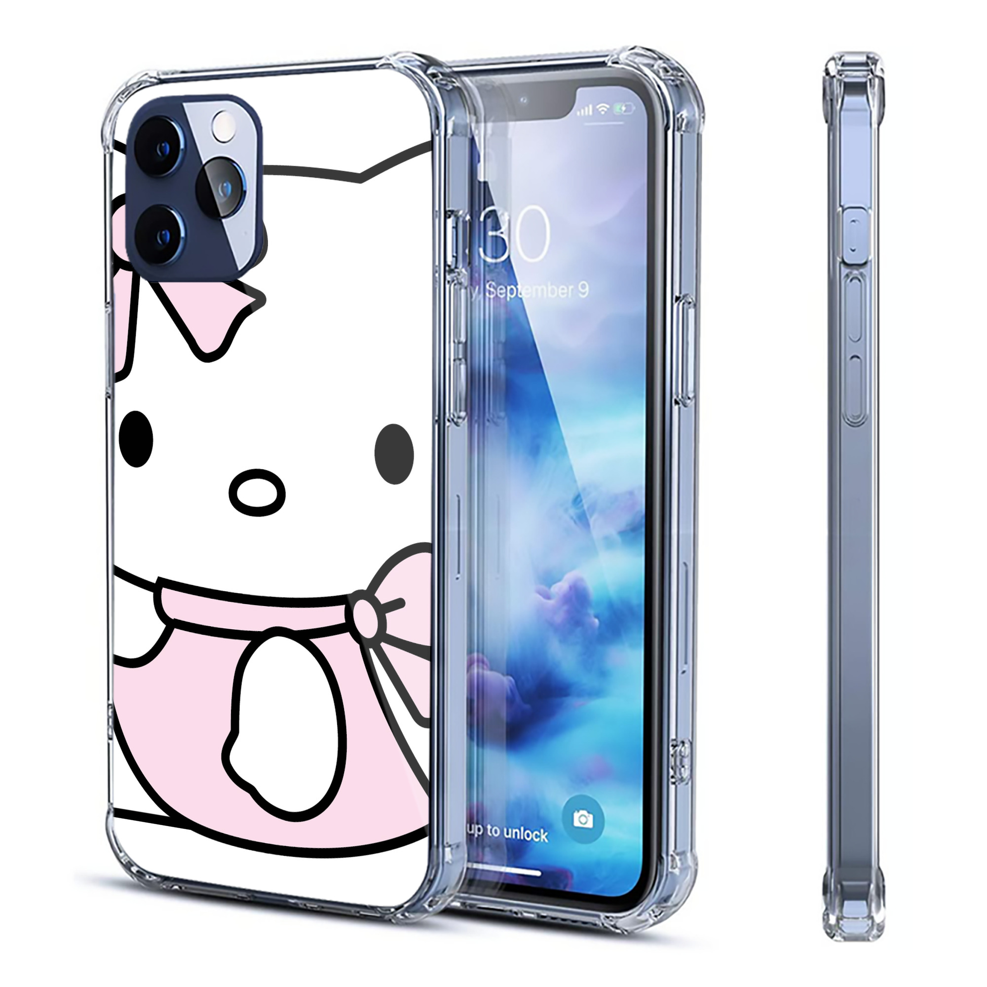 （画像用） Hello Kitty ハローキティ 【iPhone 12シリーズ対応】透明スマホケース（クリアソフトケース）